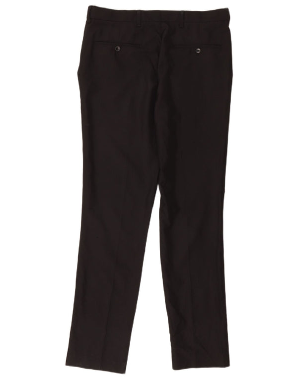 Marks & Spencer Pantalones chinos ajustados para hombre W34 L33 Poliéster negro