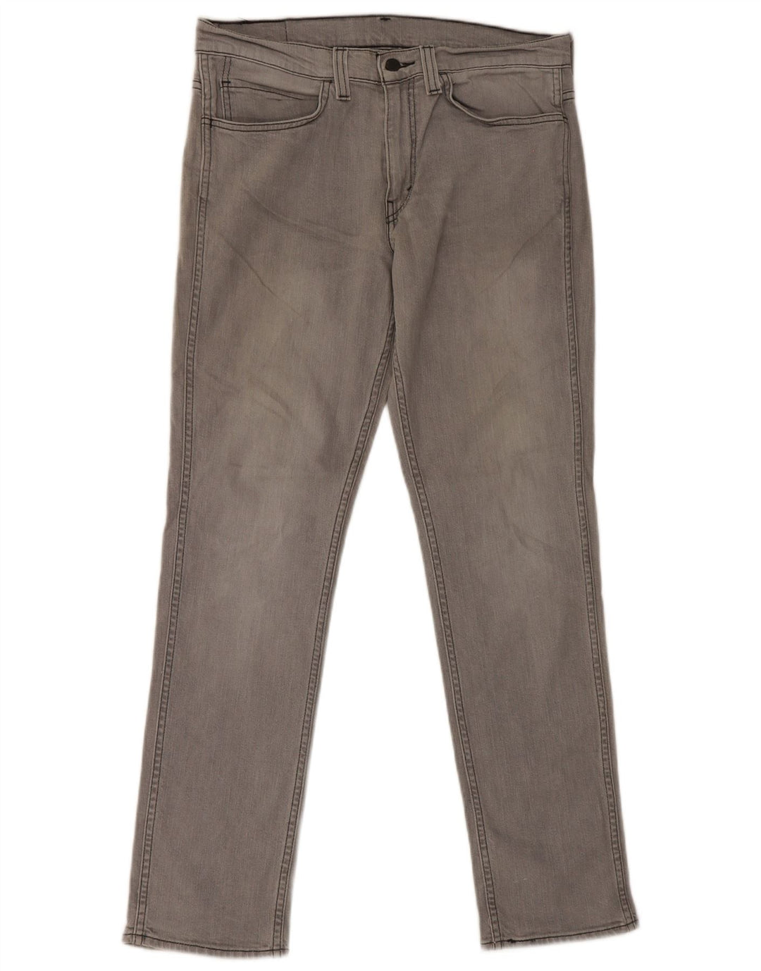 Levi's Hombre 511 Tapered Slim Jeans W34 L32 Algodón Gris