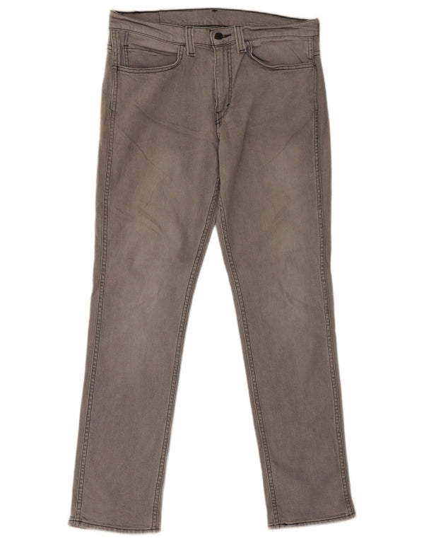 Levi's Hombre 511 Tapered Slim Jeans W34 L32 Algodón Gris