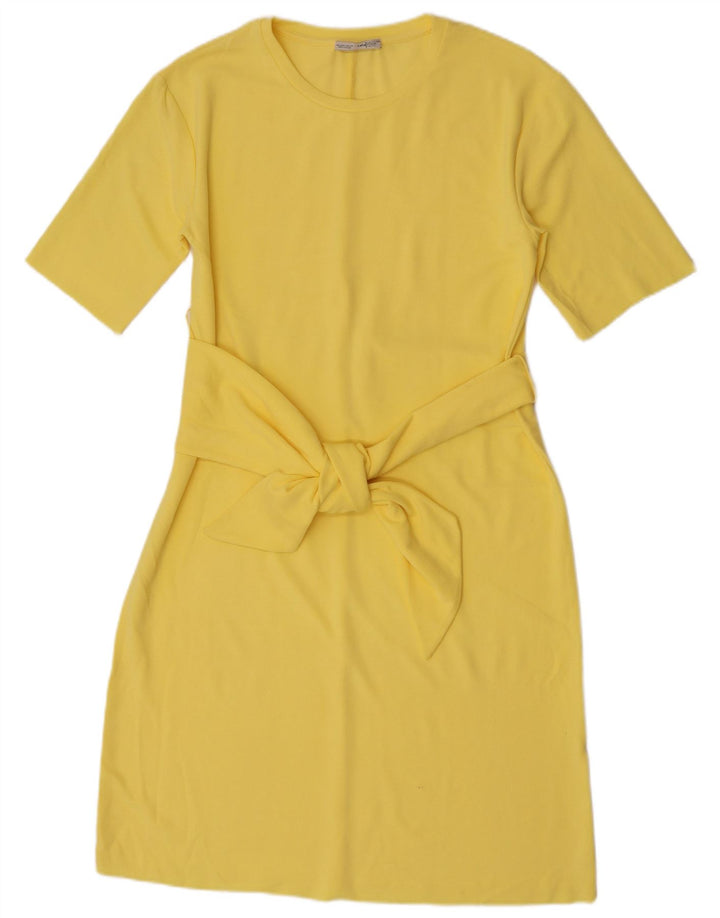 Zara Mujer Vestido Vaina Reino Unido 10 Pequeño Amarillo