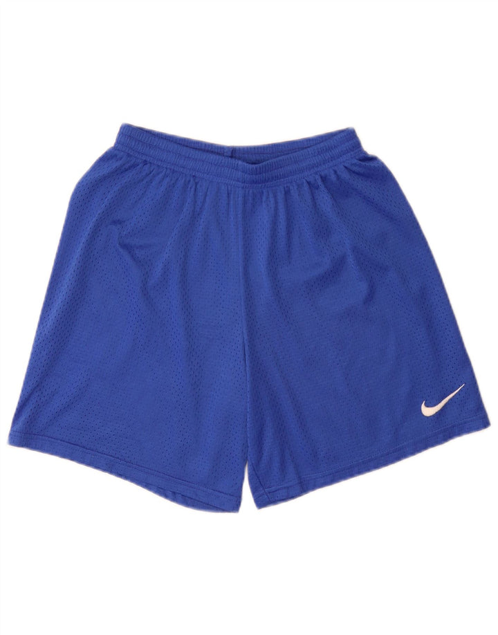 Nike - Pantalones cortos deportivos para niños de 10 a 11 años, nailon azul mediano