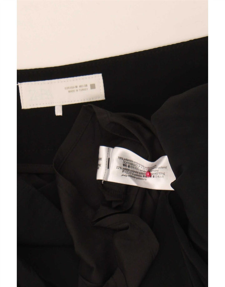 Zara Mini Falda Burbuja Mujer Mediana W28 Poliamida Negra