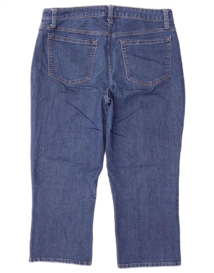 Lee Womens Riders Mid Rise Capri Jeans US 10 Grande W32 L21 Algodón Azul