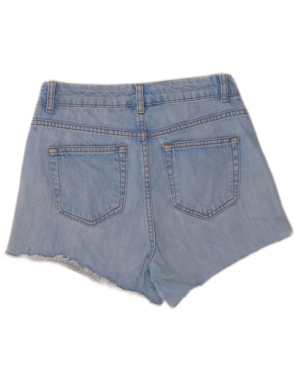 Topshop Moto Denim Shorts W26 Pequeño Algodón Azul Mujer