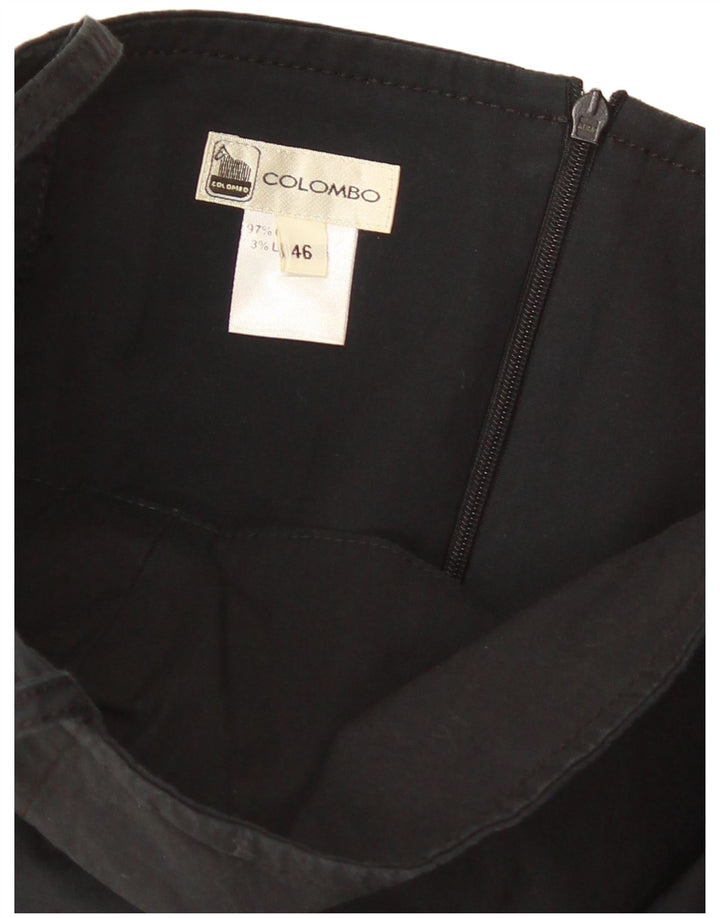 Colombo Vestido de verano para mujer IT 46 Grande Algodón negro