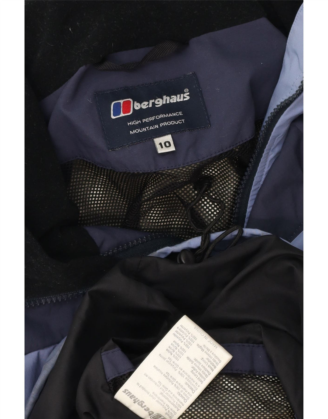 Berghaus Chaqueta impermeable extragrande para mujer UK 10 Small Poliéster azul