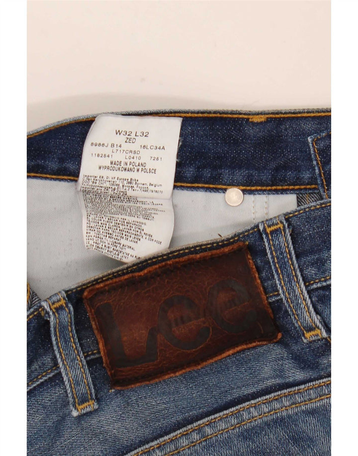 Lee Jeans rectos desgastados Zed para hombre W32 L32 Algodón azul