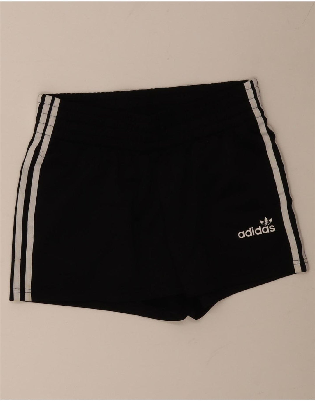 ADIDAS Pantalones cortos deportivos para mujer UK 12 Mediano Negro Poliéster