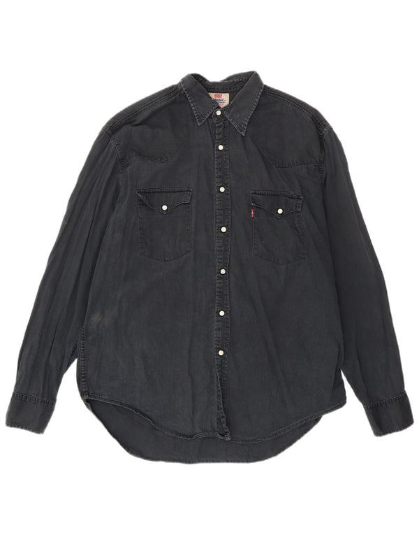 LEVI'S Camisa Vaquera Hombre XL Algodón Negro