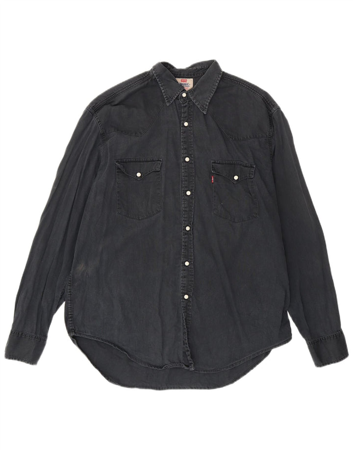 LEVI'S Camisa Vaquera Hombre XL Algodón Negro