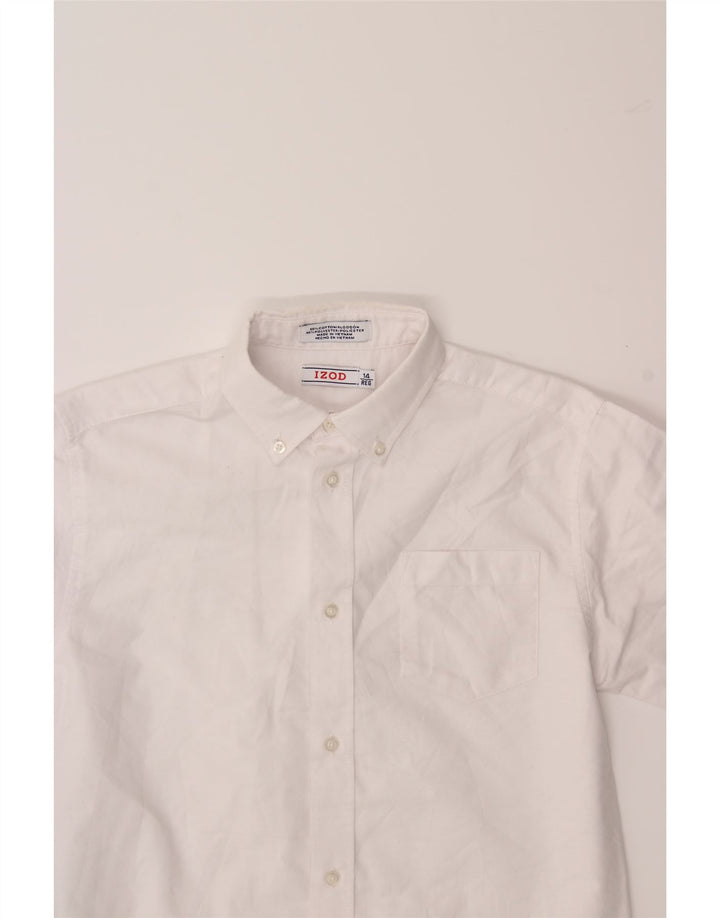 IZOD Boys Shirt 13-14 Years White Cotton Vintage Izod and Second-Hand Izod from Messina Hembry 