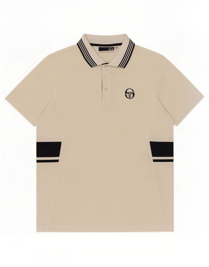 Polo Sergio Tacchini Hombre Blanco Medio Colorblock