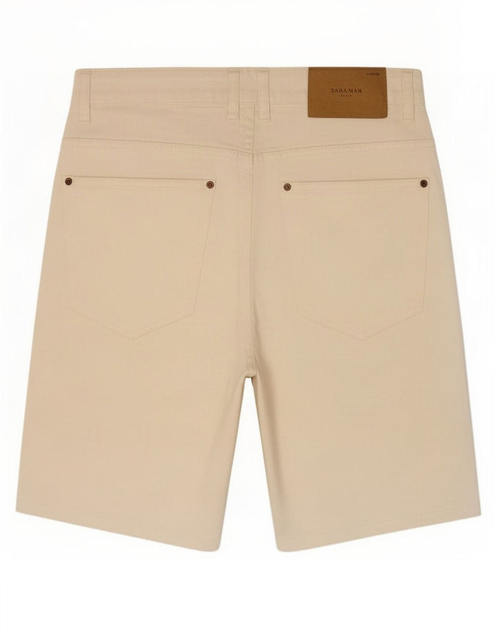 Zara Pantalones cortos de mezclilla para hombre EU 42 Large W32 Off White