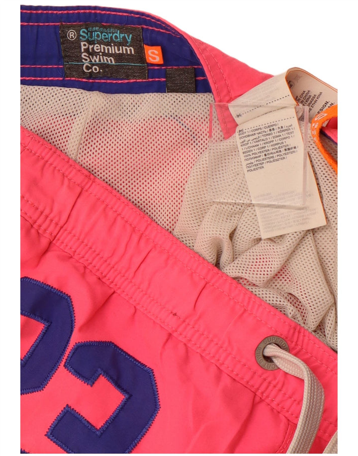SUPERDRY Hombre Bañador con estampado gráfico Small Pink Poliéster