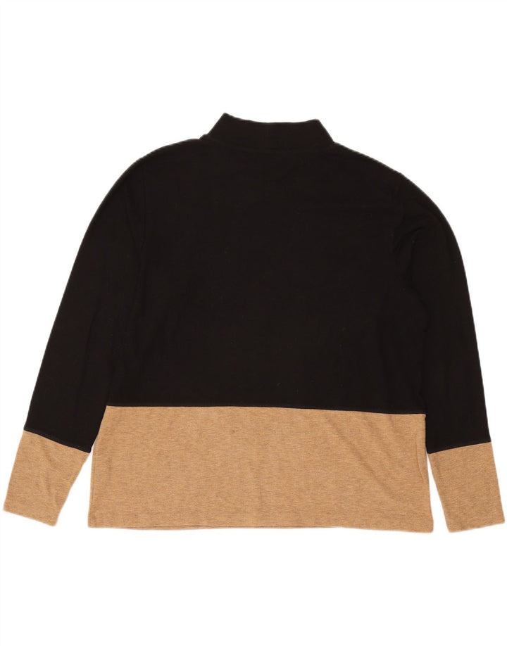 MARKS & SPENCER Blusa para mujer Top UK 46 Grande Poliéster con bloques de color negro