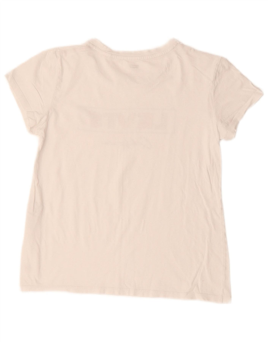 LEVI'S Camiseta corta con gráfico para mujer UK 10 Small White Cotton