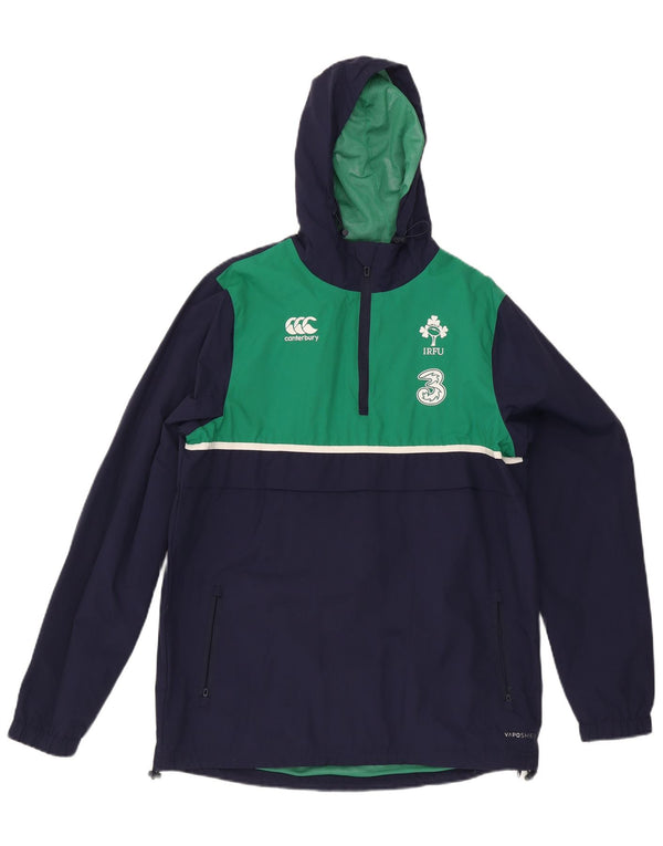 Canterbury Chaqueta impermeable con capucha IRFU para hombre UK 38 Medium Azul marino Colorblock