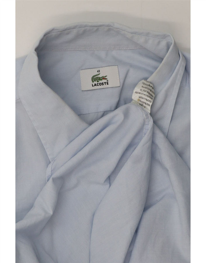 Camisa Lacoste Hombre Talla 43 Algodón Azul Grande