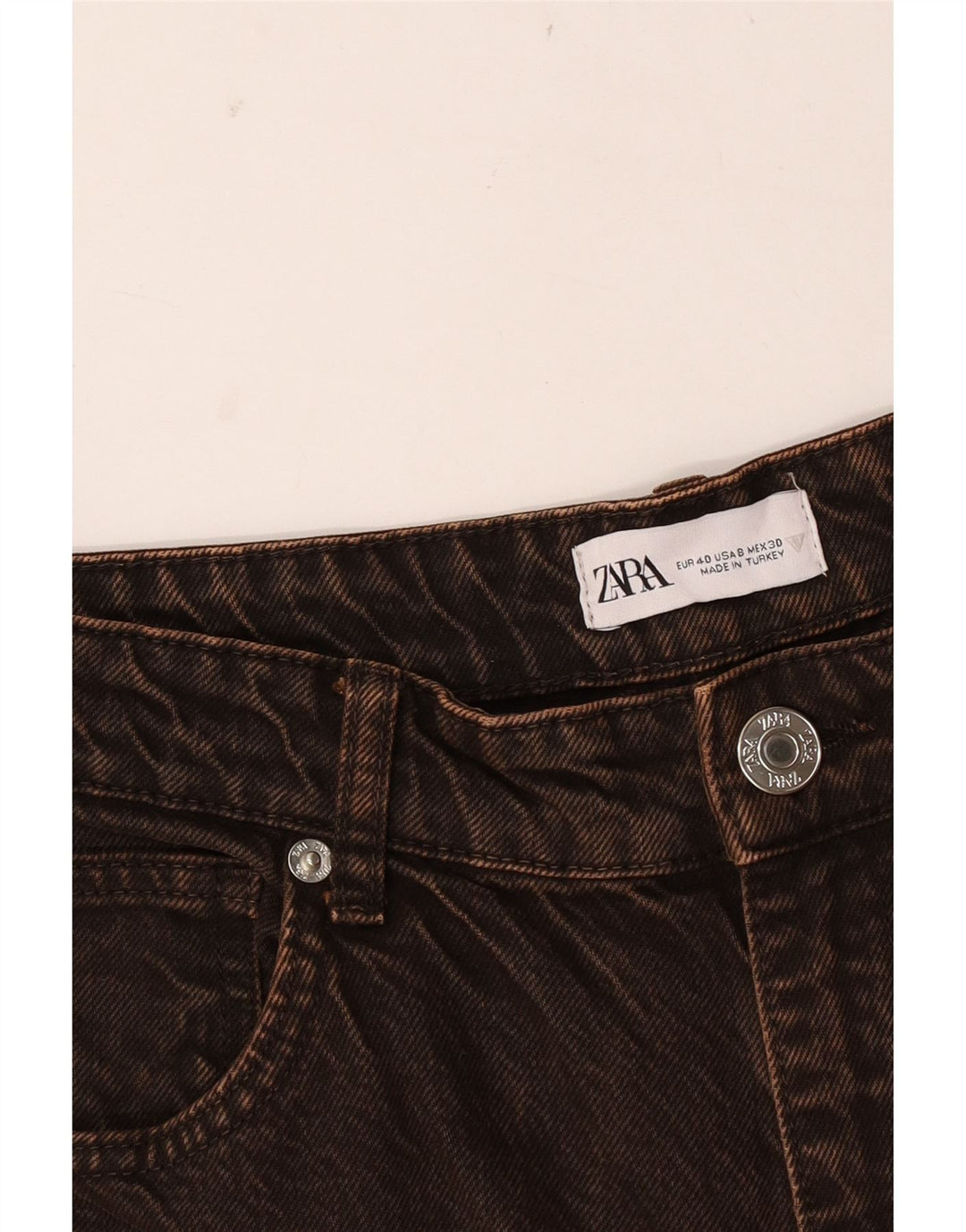 Zara Jeans Rectos Mujer EU 40 Medium W30 L33 Marrón