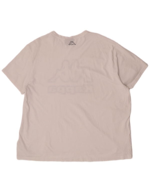 Kappa Camiseta gráfica para hombre Top 4XL Algodón blanco