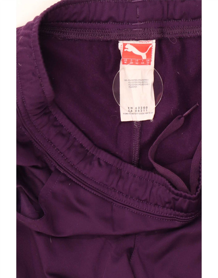 Puma Pantalones de chándal para mujer UK 12 Mediano Púrpura Poliéster