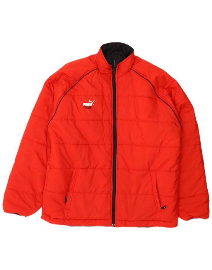 Puma Chaqueta acolchada reversible para hombre UK 44 2XL Azul marino Colorblock