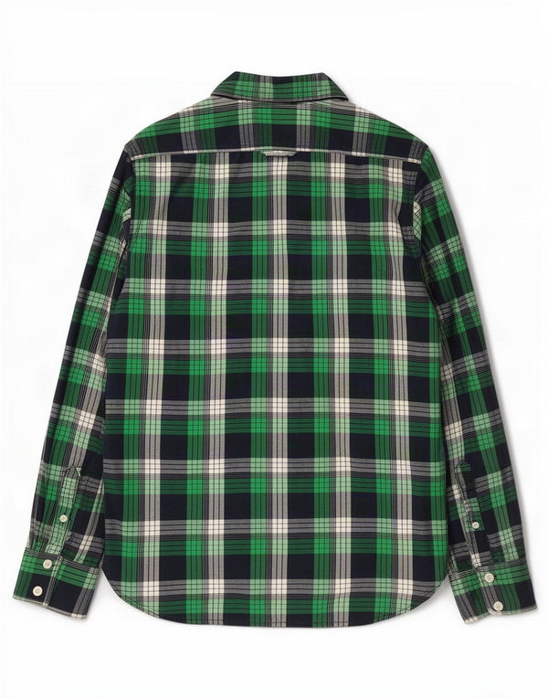Camisa Superdry para hombre de algodón a cuadros verdes grandes
