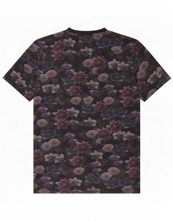 Camiseta Ted Baker para hombre Talla superior 3 Algodón floral negro mediano