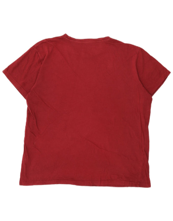 Pierre Cardin Camiseta Hombre Top XL Borgoña Algodón