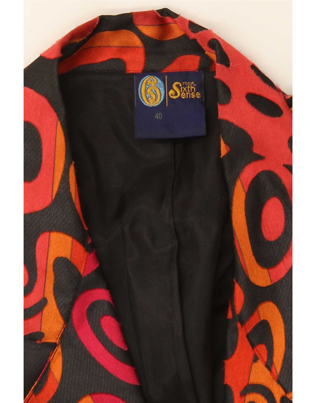 Your Sixth Sense Chaqueta tipo blazer de 2 botones para mujer EU 40 Mediana Negra Geométrica