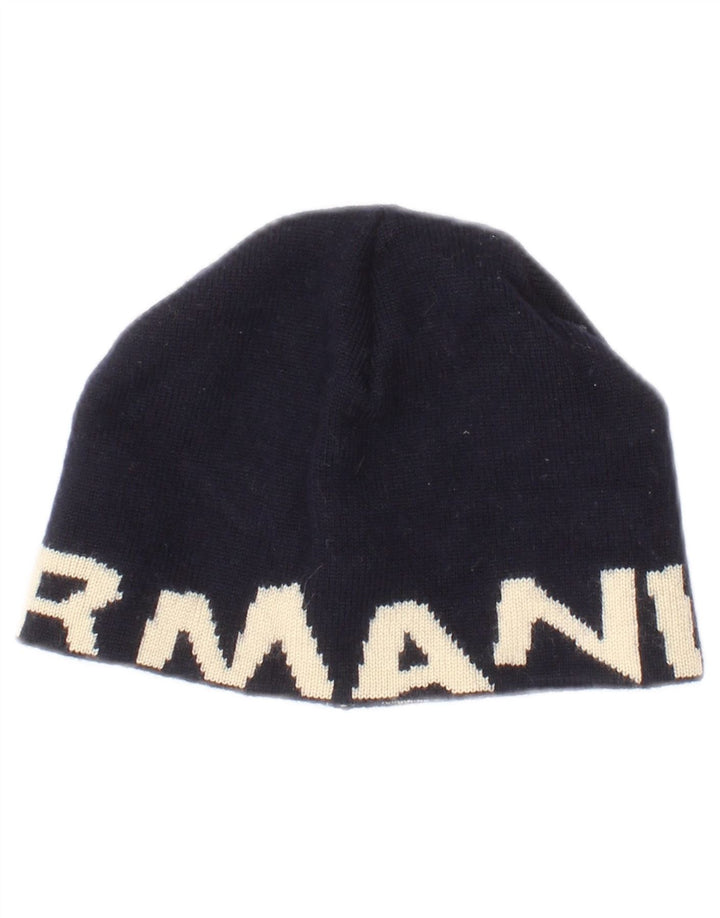 Armani Junior Gorro de punto con gráfico para niños, talla única, color azul marino