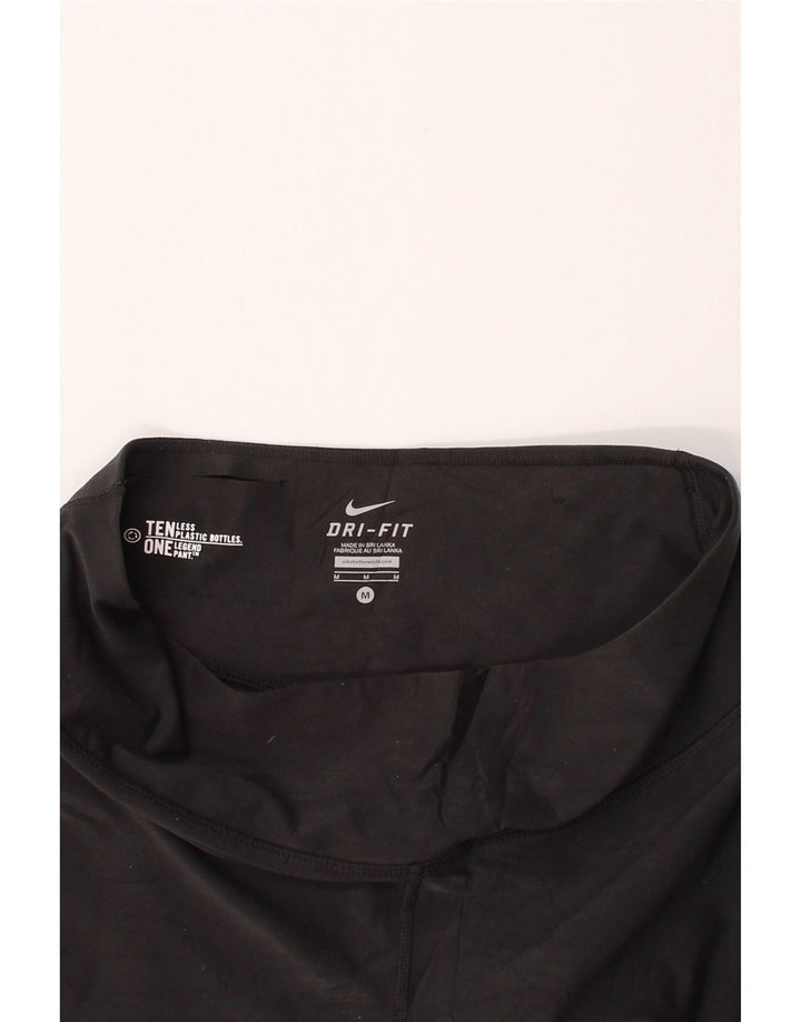 NIKE Womens Dri Fit Capri Leggings UK 12 Medium  Black Polyester Vintage Nike and Second-Hand Nike from Messina Hembry 