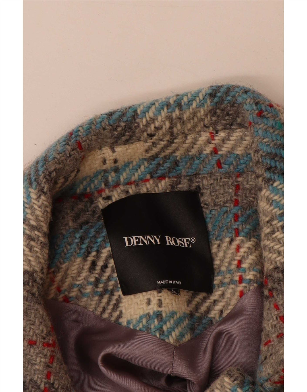 Denny Rose Abrigo cruzado para mujer UK 8 Small Multicolor Check