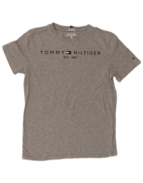 Tommy Hilfiger Camiseta con gráfico regular para niños 11-12 años Gris