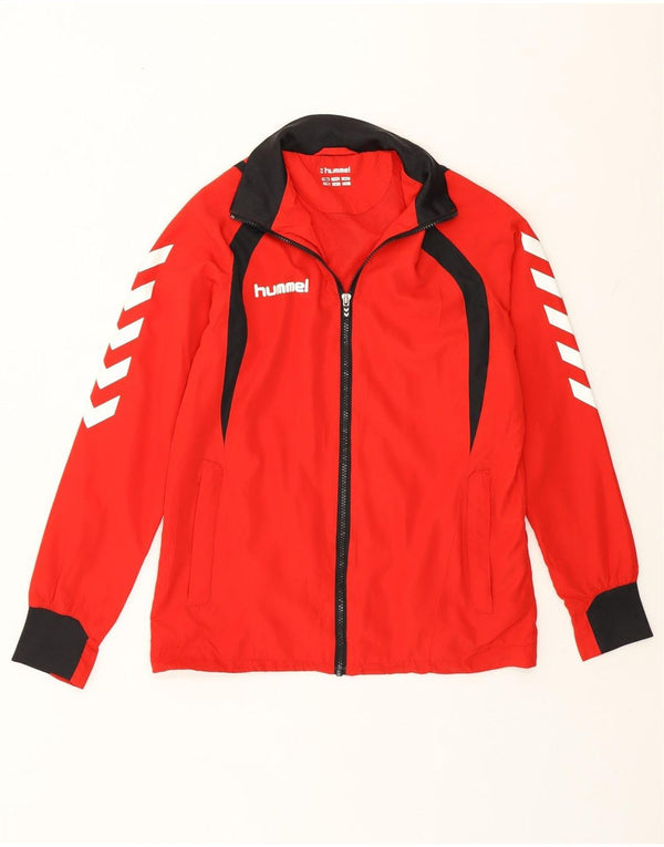 Hummel Mens Graphic Chándal Top Chaqueta XS Rojo Colorblock Poliéster