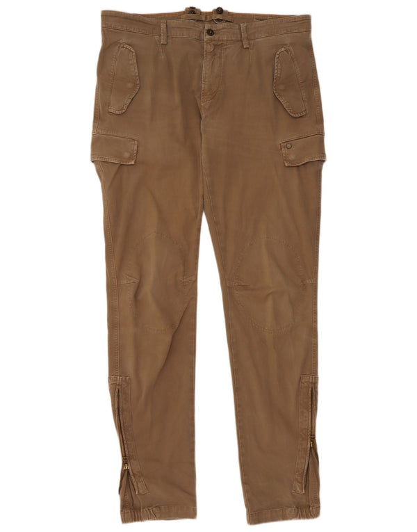 Mason's Pantalones cargo ajustados para hombre EU 52 XL W36 L33 Algodón beige
