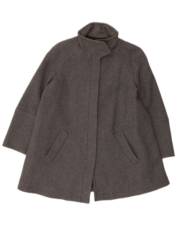 Zara Mujer Abrigo UK 46 Grande Lana Gris