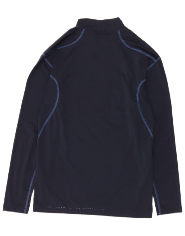 Nike Mens Dri Fit Top manga larga UK 42/44 Grande Azul Marino Poliéster