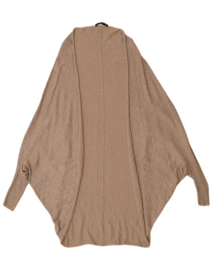 Zara Mujer Poncho Cardigan Suéter UK 44 Medio Beige