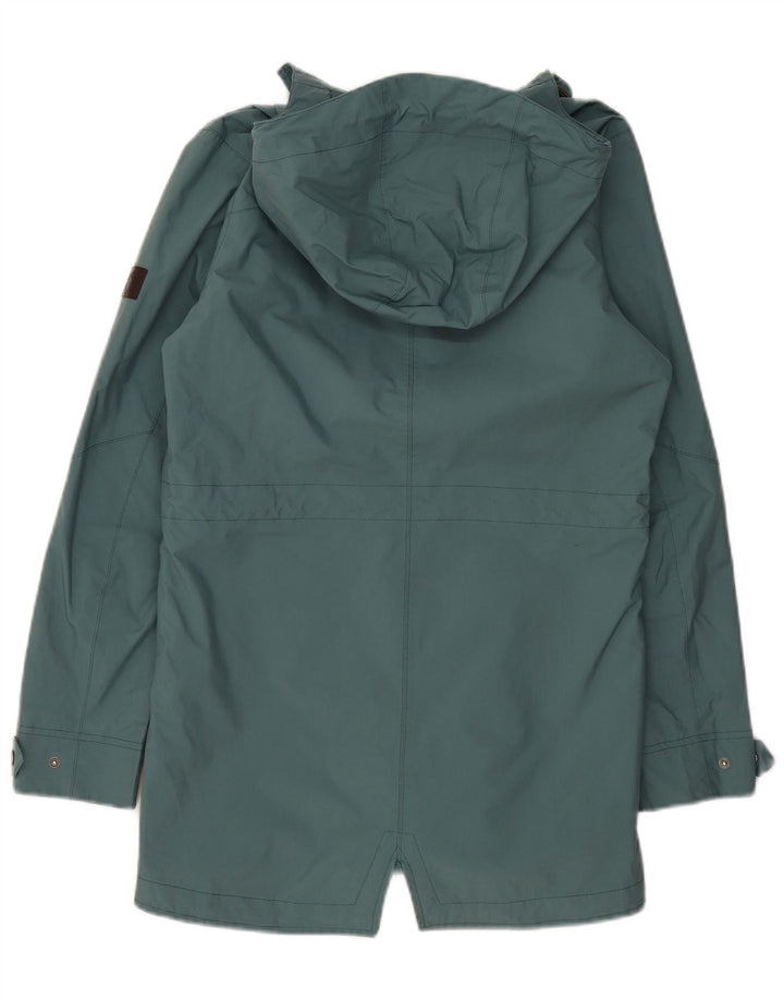 JACK WOLFSKIN Chubasquero con capucha para mujer UK 8/10 Small Verde Poliamida