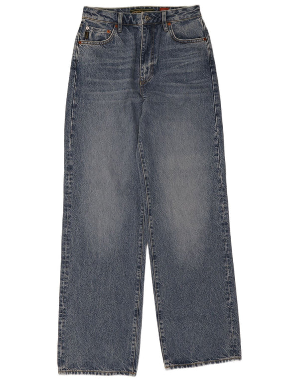 Superdry Vaqueros De Pierna Ancha Y Talle Alto Para Mujer W28 L32 Algodón Azul