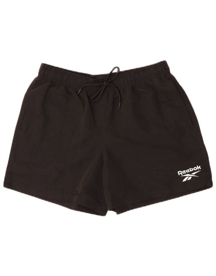 Pantalones cortos deportivos Reebok Hombre Mediano Negro Poliéster