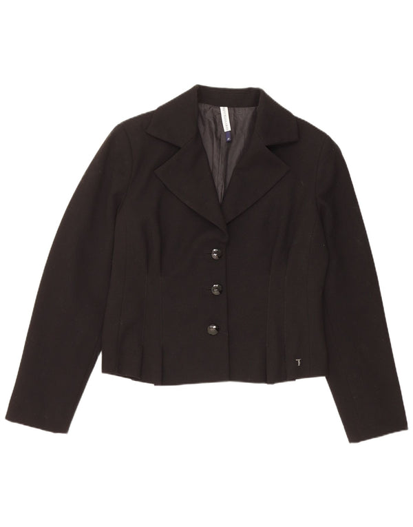 Chaqueta Blazer de 3 Botones para Mujer Trussardi IT 48 XL Poliéster Negro
