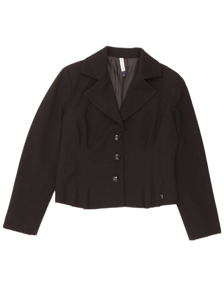 Chaqueta Blazer de 3 Botones para Mujer Trussardi IT 48 XL Poliéster Negro