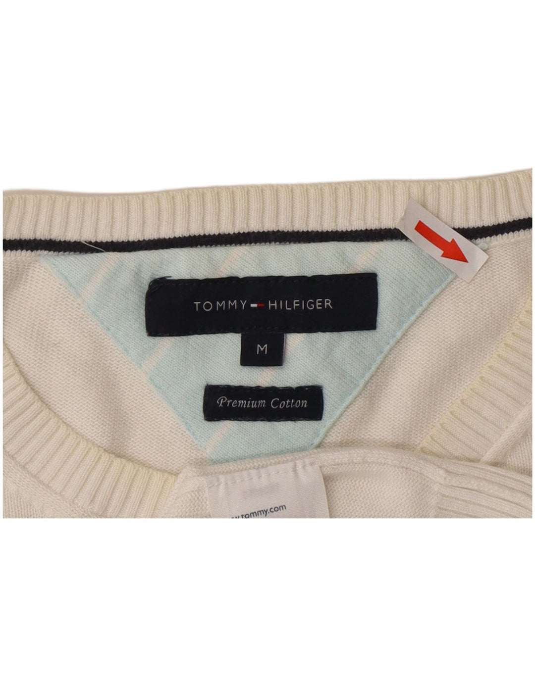 Tommy Hilfiger Jersey con Cuello Redondo para Hombre de algodón Blanco Mediano