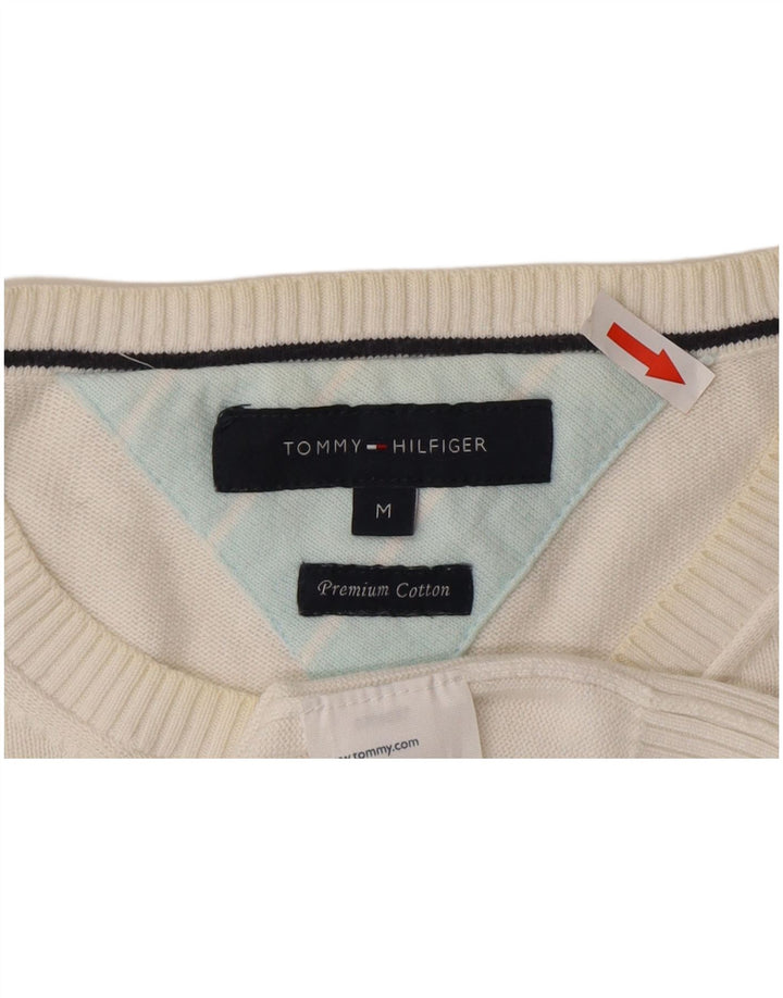 Tommy Hilfiger Jersey con Cuello Redondo para Hombre de algodón Blanco Mediano
