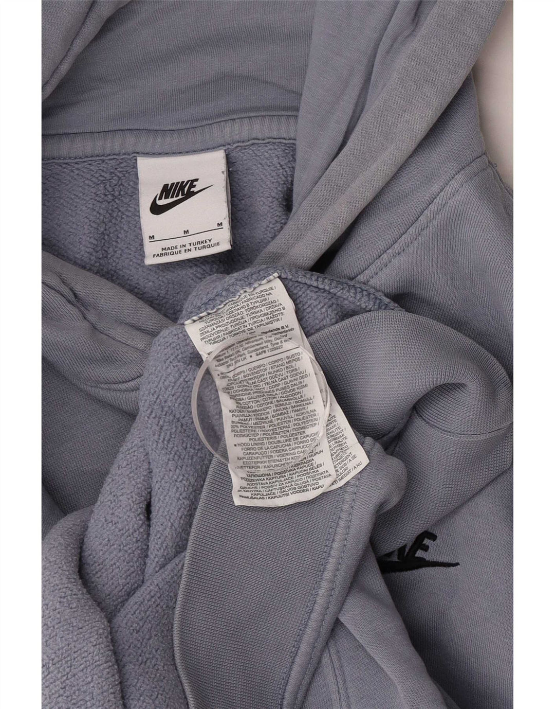 Nike Jersey con capucha para hombre, color azul medio, algodón