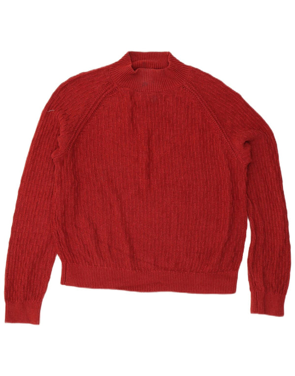 Fat Face - Jersey holgado con cuello de tortuga para mujer, talla 40, talla M, color rojo