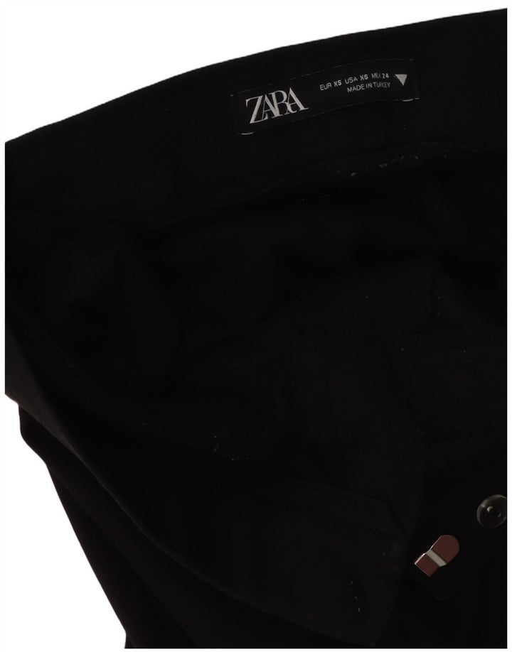 ZARA Mujer Pantalón Casual Bootcut XS W24 L25 Negro