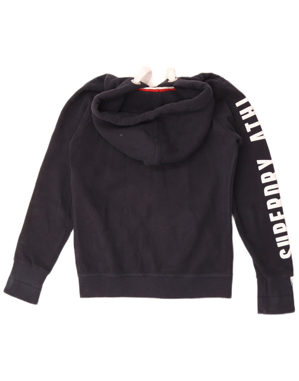 Superdry Hombre Sudadera Con Capucha Y Cremallera Gráfica De Algodón Azul Marino Mediano